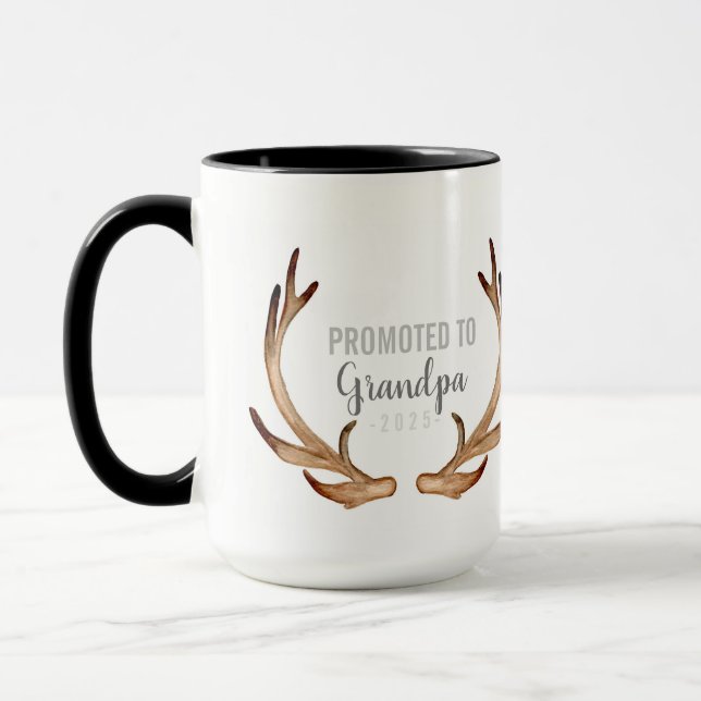 Rustic Antler & Greenery Promoto Grandpa Mugg (Vänster)
