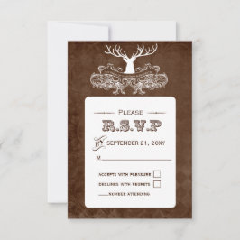 Rustic Antler, Hjort Winter Woodland osa 3,5 x 5 Kort