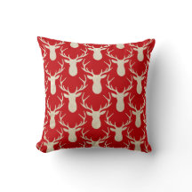 Rustic Antler Hjort Woodland Pillow