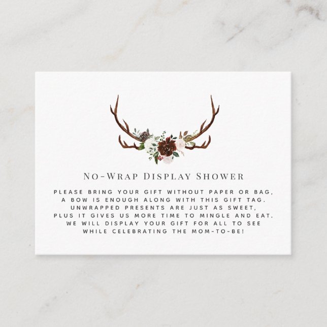 Rustic Antler | Infoga inbjudan till visning Showe (Framsida)