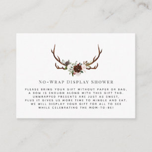 Rustic Antler Infoga inbjudan till visning Showe