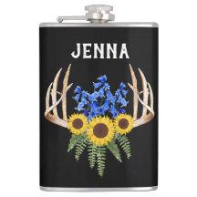 Rustic Antlers Bluebells och Sunblommor