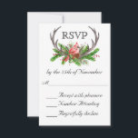 Rustic Antlers Boho Woodland Winter Wedding OSA<br><div class="desc">Med den vackra rustic boho stil har den här bröllopet OSA kort en hjort som är vackert förskönad med vinter,  vinbär och en vacker röd kardinal. Inkludera önskat datum för OSA i ställe i den exempeltext som visas.</div>