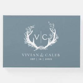 Rustic Antlers med Blommigt andedräkt | BRÖLLOP Gästböcker