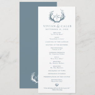 Rustic Antlers med Blommigt andedräkt BRÖLLOP Program