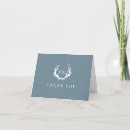 Rustic Antlers med Blommigt andedräkt | BRÖLLOP Tack Kort
