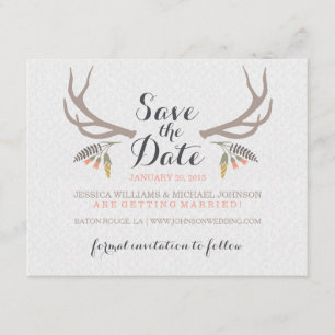 Rustic Antlers Spara datumet