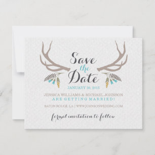 Rustic Antlers Spara datumet
