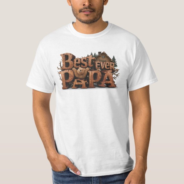 *~* Rustic AP86 BÄSTA NÅGONSIN PAPPA Fars dag T Shirt (Framsida)
