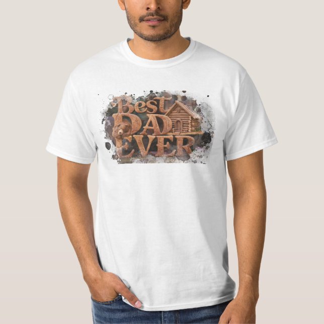 *~* Rustic AP86 BEST PAPPA EVER Fars dag T Shirt (Framsida)