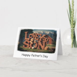 *~* Rustic AP86 Photo 3-D Son - Fars dag Card Tack Kort