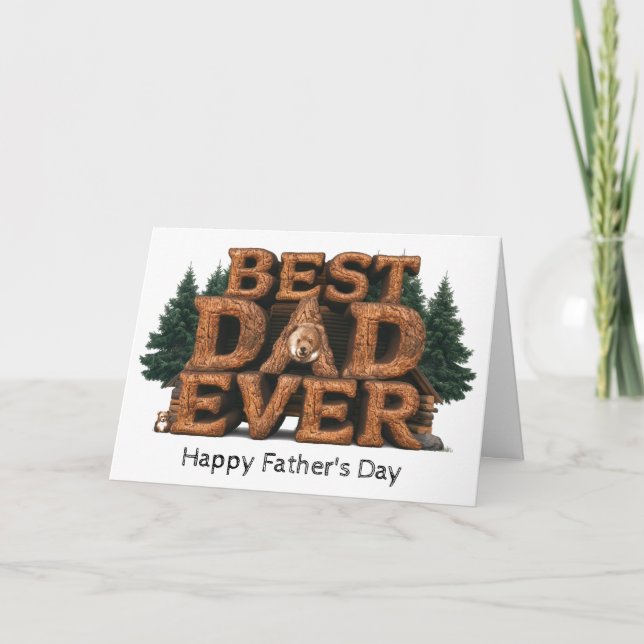*~* Rustic AP86 Photo Best Pappa Fars dag Card Tack Kort (Framsida)