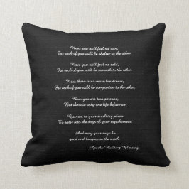 Rustic Apache Blessing Bröllop Gift Square Kudde