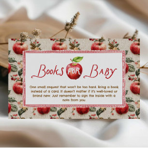 Rustic Apple Bokar för Baby-insättningskort Tilläggskort