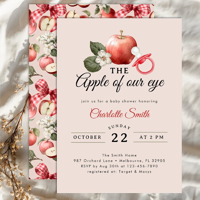Rustic Apple från vår inbjudan till Öga-babyskor (Apple Baby Shower Invite)