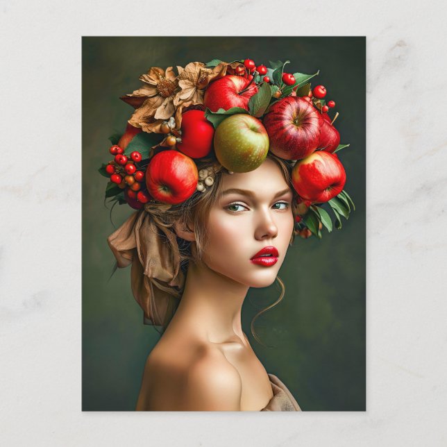 Rustic Apple och Cherry Dam Helg Vykort (Framsida)