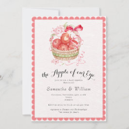 Rustic Apple Of Our Eye Fall Harvest Baby Shower Inbjudningar