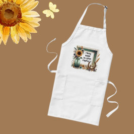 Rustic Apron "Jag gossip aldrig, lyssna noga Långt Förkläde