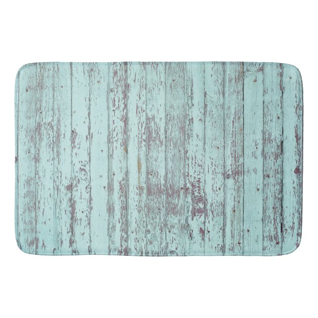 Rustic Aqua Barn Wood Badrumsmatta (Framsidan)
