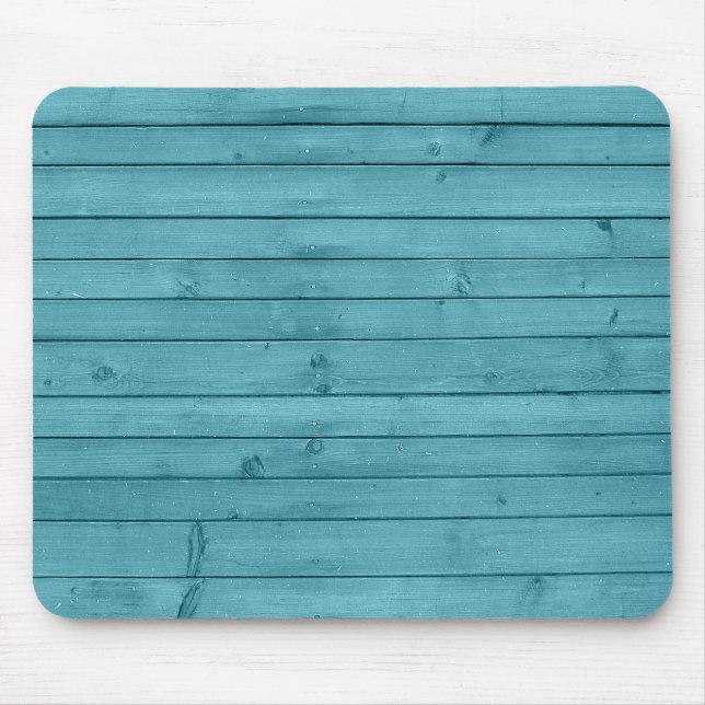Rustic Aqua Blue Teal Wood Musmatta (Framsidan)