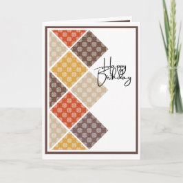 Rustic Arabesque Birthday Card Kort