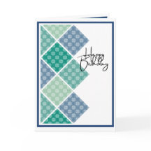 Rustic Arabesque Birthday Subtle Blues