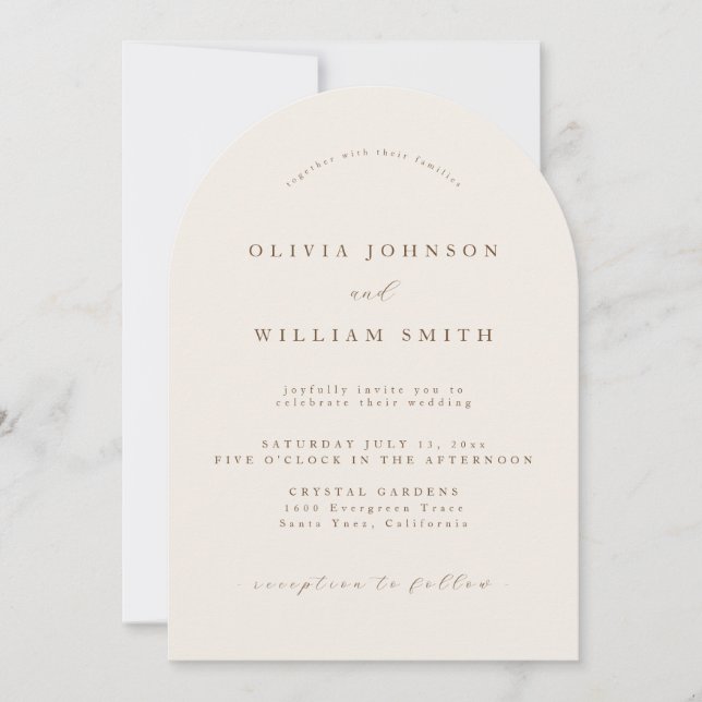 Rustic Arch Wedding Invitation Inbjudningar (Framsida)