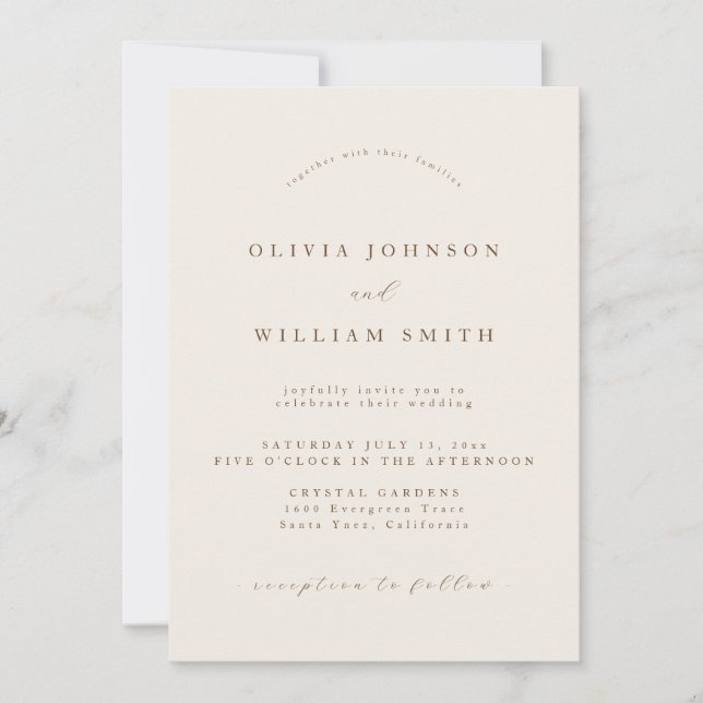 Rustic Arch Wedding Invitation Inbjudningar (Framsida)