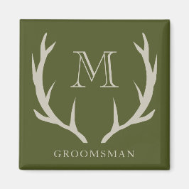 Rustic Army Grönt Antler Anpassningsbar Marskalkar Magnet