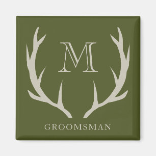 Rustic Army Grönt Antler Anpassningsbar Marskalkar Magnet
