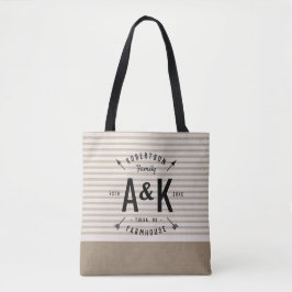 Rustic Arrow Familj Monogram Väska