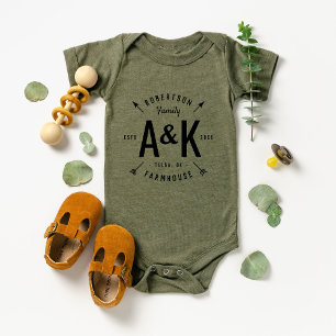 Rustic Arrow Family Monogram Farmhouse T Shirt