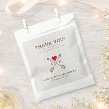 Rustic Arrows Red Heart Bröllop