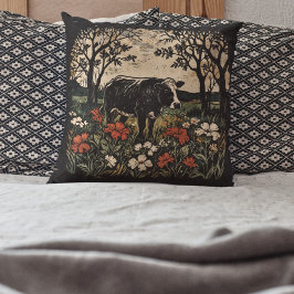 Rustic Art nouveau-Blommigtens kondensthets Kudde