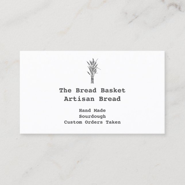 Rustic Artisan Bakery | Kassett av vete Visitkort (Framsida)
