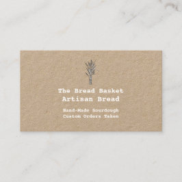 Rustic Artisan Bakery | Vete Kraft-paket Visitkort