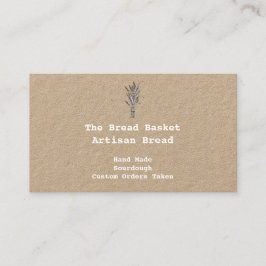 Rustic Artisan Bakery | Vete Kraft-paket Visitkort