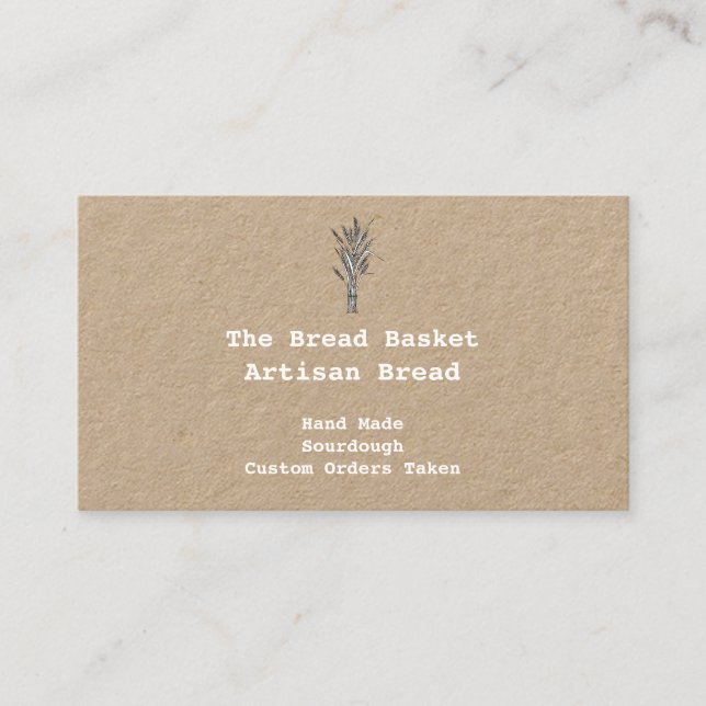 Rustic Artisan Bakery | Vete Kraft-paket Visitkort (Framsida)