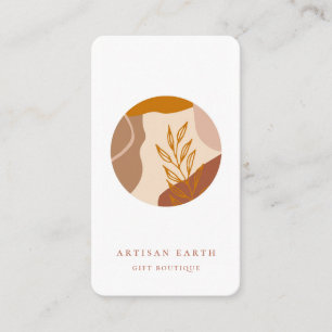 Rustic Artisan Earthy Abstrakt Logotyp Visitkort