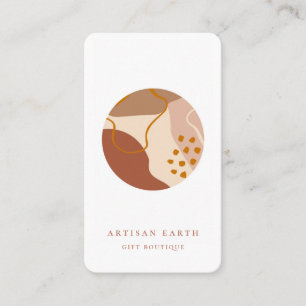 Rustic Artisan Earthy Abstrakt Logotyp Visitkort