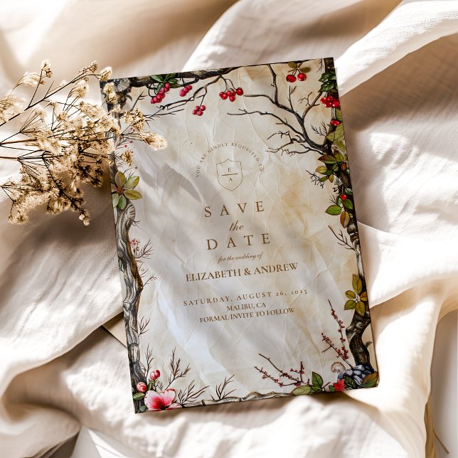 Rustic Autumn Berry Bröllop Spara Datumet (Skapare uppladdad)