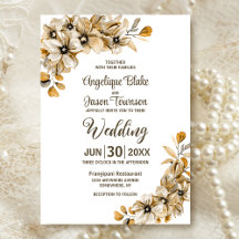 Rustic Autumn Blommigt Bröllop