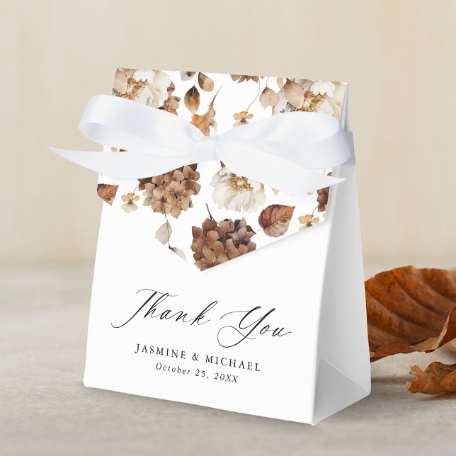 Rustic Autumn Blommigt Bröllop Tack Presentaskar (Skapare uppladdad)