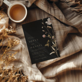 Rustic Autumn Boho Watercolor Bröllop Inbjudningar