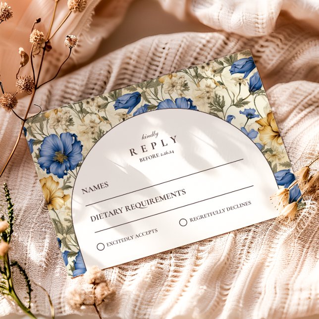 Rustic Autumn Botanical Wedding OSA Kort (Skapare uppladdad)