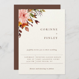 Rustic Autumn Bouquet Bröllop Meddelande