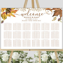 Rustic Autumn Bröllop 18 Bord Poster