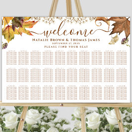 Rustic Autumn Bröllop 30 Bord Poster