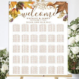 Rustic Autumn Bröllop 30 Bord Poster