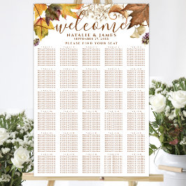 Rustic Autumn Bröllop 30 Bord Poster